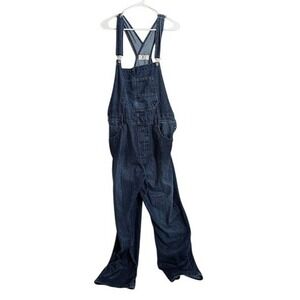 We The Free People Overalls Women's Size XL Blue Ziggy Straight Leg Denim Bib